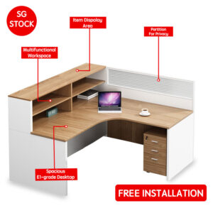 *FREE INSTALLATION*[SG STOCK]Office Table/Partition Desk/CubicleSet/L-Shaped Partition Office Table