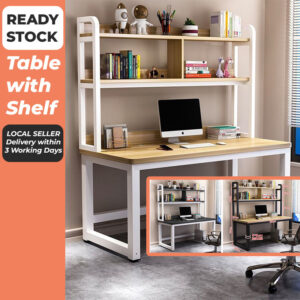 Study Table with shelves/Computer Desk/Office Table 80/ 100/ 120/ 160CM