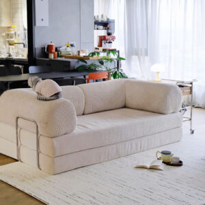[PreOrder]Space Saving Sofa Bed-Convertible Corduroy Loveseat for Studio Apartment | Modern Retro Style | Easy Assembly