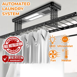 Smart Electric Clothes Dryer Rack - Auto Lift & Remote Control for Balcony
