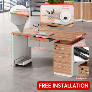 *FREE INSTALLATION*Modern Simple Computer Desk - Home Office & Student Study Table (Single Person Workstation)