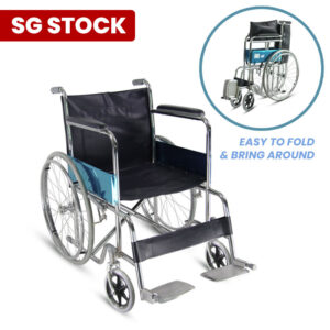 [SG Stock]Lightweight Manual Wheelchair - Foldable & Portable for Seniors/Disabled (Outdoor & Indoor Use)