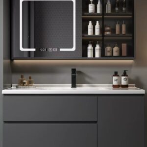 Smart Glass Mirror Cabinet Bathroom Vanity
